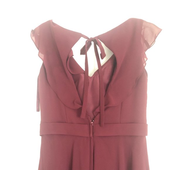 Long Bridemaids/Prom dress, burgundy colour - Picture 3 of 3